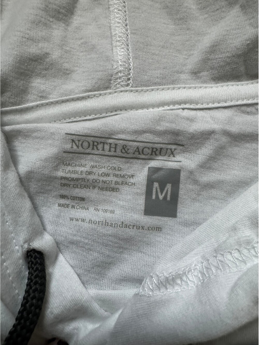 North & Acrux White Panther Cheerleading Hooded Long Sleeve Shirt Medium - Picture 4 of 4